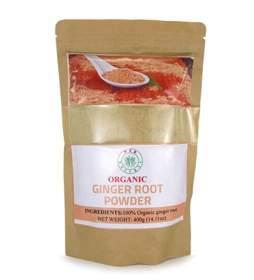 Polvo orgánico de raíz de jengibre