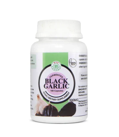 Fermented black garlic capsules