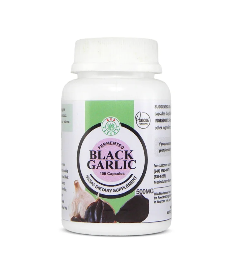 Fermented black garlic capsules
