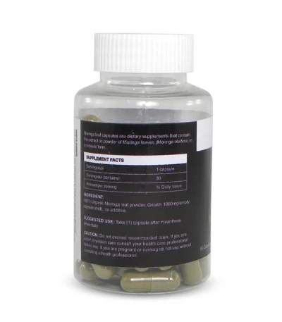 Moringa leaves capsules supplement facts