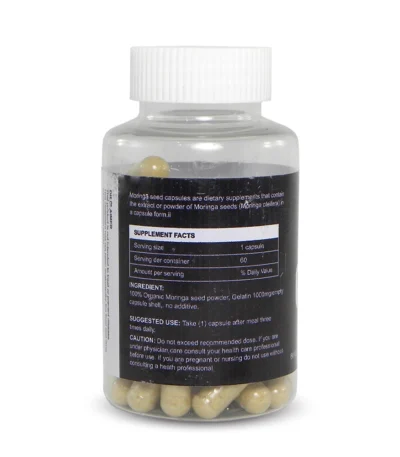 Moringa seed capsules dupplement facts