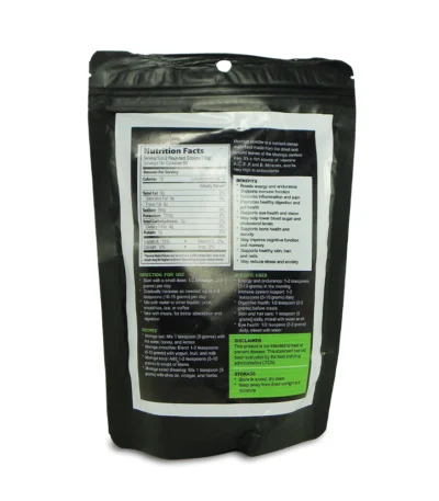 Organic moringa powder supplements facts